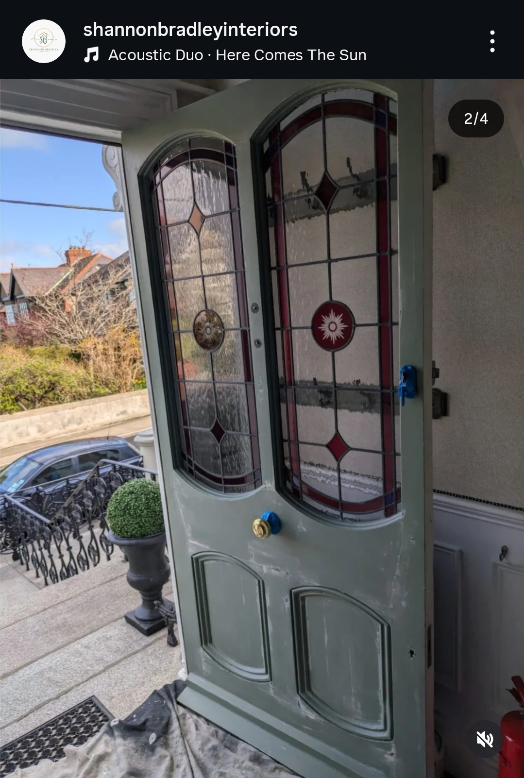 Before: Front door and entrance surround