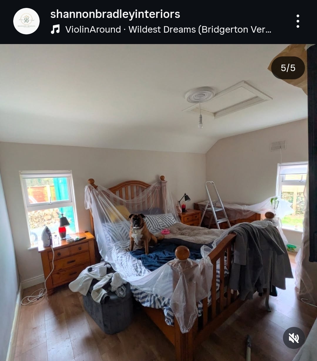 Before: Feature wall in main bedroom