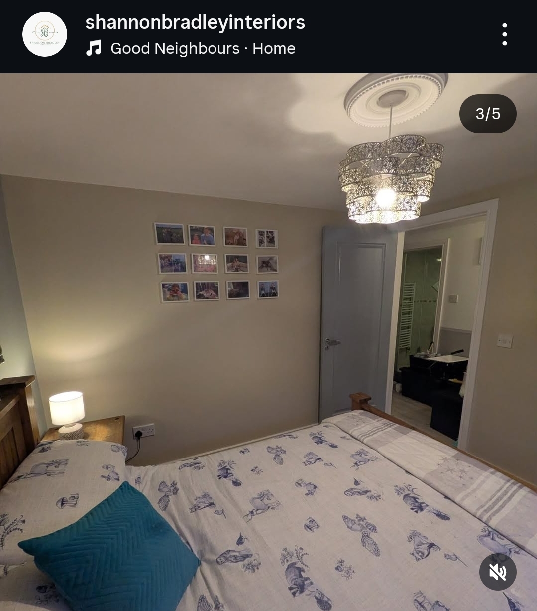 Before: Family wall in main bedroom