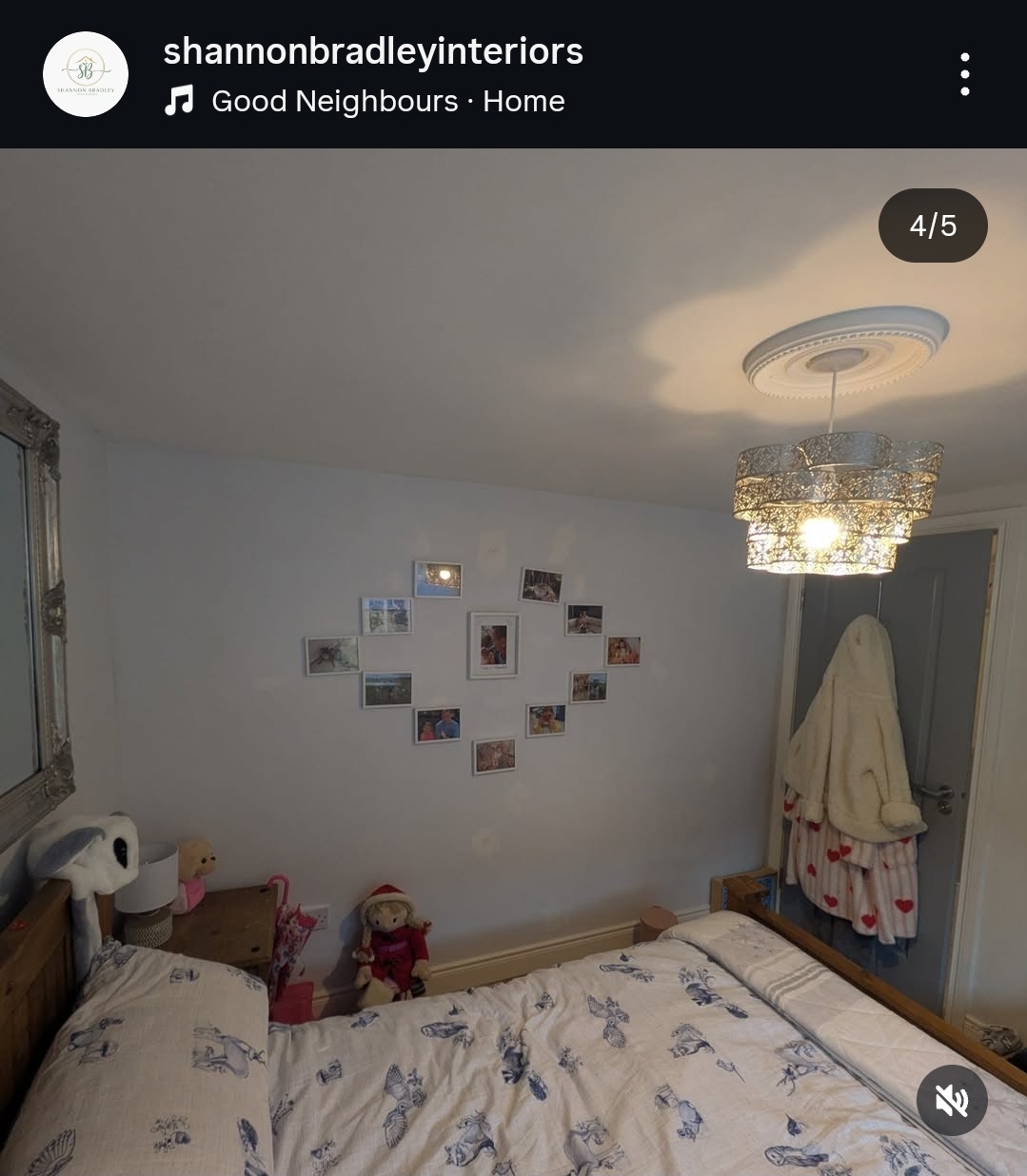 After: Family wall in main bedroom